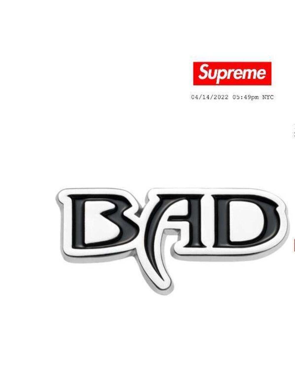 Supreme Pin BAD Black